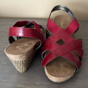 A2 by Aerosoles Wedge Sandal- Red